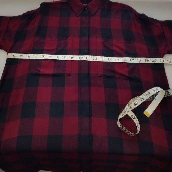 Madewell Women's Plaid Button Down Short Sleeve Shirt Dress Size XS - Picture 11 of 12